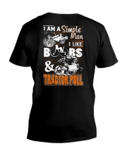 TRACTOR PULLING - SIMPLE MAN V-Neck T-Shirt thumbnail