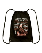 BARREL RACING AUNT Drawstring Bag thumbnail