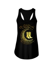 I love my cowboy to the moon and back Ladies Flowy Tank thumbnail