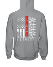 Drag Racing Flag Fourth of July Hooded Sweatshirt thumbnail