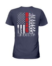 Drag Racing Flag Fourth of July Ladies T-Shirt thumbnail