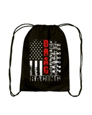 Drag Racing Flag Fourth of July Drawstring Bag thumbnail