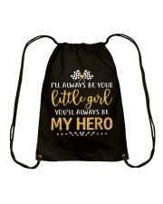 Dirt track racing - little girl Drawstring Bag thumbnail