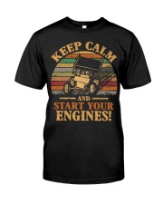 DIRT TRACK SPRINT CAR - START ENGINES Classic T-Shirt front