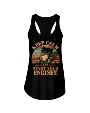 DIRT TRACK SPRINT CAR - START ENGINES Ladies Flowy Tank thumbnail