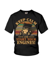 DIRT TRACK SPRINT CAR - START ENGINES Youth T-Shirt thumbnail