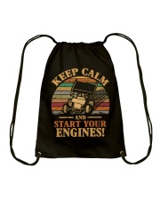 DIRT TRACK SPRINT CAR - START ENGINES Drawstring Bag thumbnail