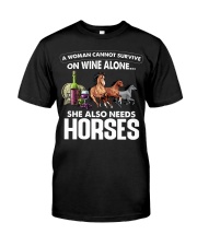 FMV - She Also Needs Horses Classic T-Shirt front
