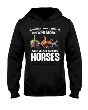 FMV - She Also Needs Horses Hooded Sweatshirt tile