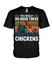 FMV - Yes I Really Do Need Chicken V-Neck T-Shirt tile