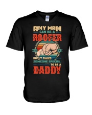 WTC - Special To Be A Daddy Roofer V-Neck T-Shirt tile