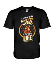 WTC - It's More Than A Job Cook V-Neck T-Shirt tile