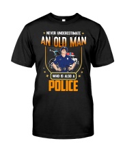 WTC - Never Underestimate An Old Man Police Classic T-Shirt front