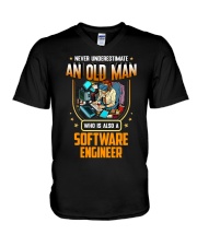 WTC - Never Underestimate A Software Engineer V-Neck T-Shirt tile