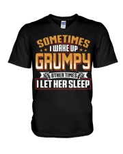 WTC - Sometimes I Wake Up Grumpy V-Neck T-Shirt tile