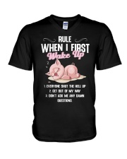 FMV - Rules When I First Wake Up V-Neck T-Shirt tile