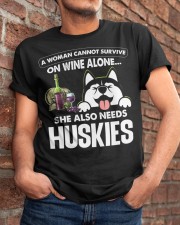 DOG - She Also Needs Huskies Classic T-Shirt apparel-classic-tshirt-lifestyle-26