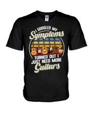MSC - I Googled My Symptoms Guitars V-Neck T-Shirt tile