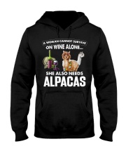 FMV - She Also Needs Alpacas Hooded Sweatshirt tile
