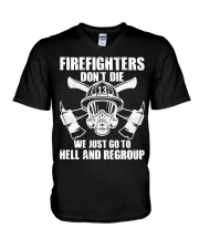 FRF - Firefighter Don't Die V-Neck T-Shirt tile