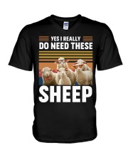 FMV - Yes I Really Do Need Sheep V-Neck T-Shirt tile