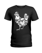 FMV - Chicken - CHICKEN SILHOUETTES Ladies T-Shirt tile