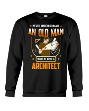 WTC - Never Underestimate An Old Man Architect Crewneck Sweatshirt tile