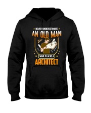 WTC - Never Underestimate An Old Man Architect Hooded Sweatshirt tile