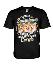 DOG - I Googled My Symptoms Need More Corgis V-Neck T-Shirt tile