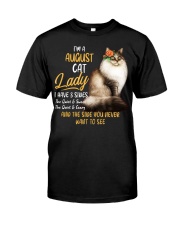 CAT - 3 Sides Of A Cat Queen-August Classic T-Shirt front