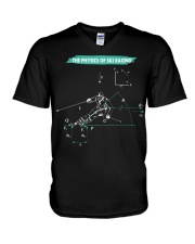 SFL - The Physics Of Ski Racing V-Neck T-Shirt tile