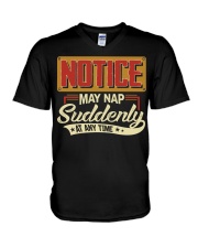 WTC - Notice May Nap Suddenly V-Neck T-Shirt tile