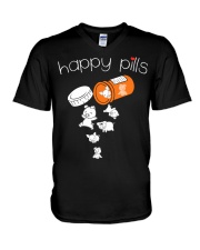 FMV - PIG - PIGS HAPPY PILLS V-Neck T-Shirt tile