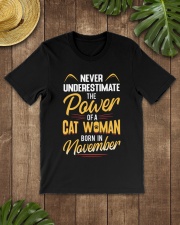 CAT - Never Underestimate A Cat Woman-November Classic T-Shirt lifestyle-mens-crewneck-front-18