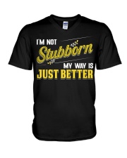 FMV - I'm Not Stubborn V-Neck T-Shirt tile