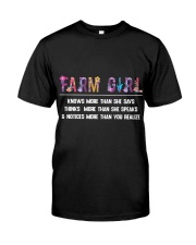 FMV - Farm Girl Knows More Classic T-Shirt front
