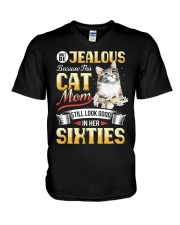 CAT - Don't Be Jealous Cat Mom-60 V-Neck T-Shirt tile