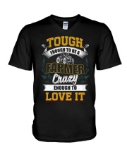FMV - Crazy Enough To Love Farming V-Neck T-Shirt tile