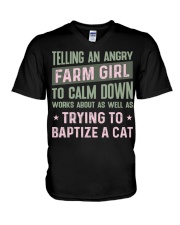 FMV - Farm Girl To Calm Down V-Neck T-Shirt tile