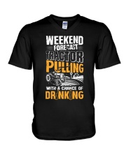 FMV - Tractor Weekend Forecast V-Neck T-Shirt tile