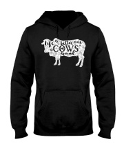 FMV - Cow - COWS LIFE IS BETTER Hooded Sweatshirt tile