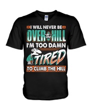 WTC - I Will Never Be Over The Hill V-Neck T-Shirt tile