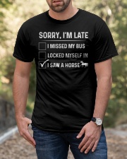 FMV - Sorry Im Late Horses Classic T-Shirt apparel-classic-tshirt-lifestyle-front-53