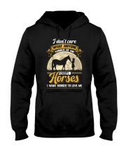 FMV - I Don't Care What Anyone Thinks - Horses Hooded Sweatshirt tile