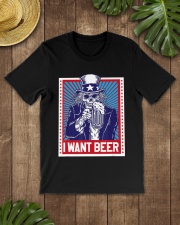 BEER - Uncle Sam I Want Beer Drinking Classic T-Shirt lifestyle-mens-crewneck-front-18