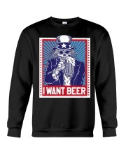 BEER - Uncle Sam I Want Beer Drinking Crewneck Sweatshirt tile