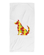 DOG - Flower Dog Beach Towel tile