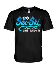 SFL - I'm Sex Ski And I Know It V-Neck T-Shirt tile