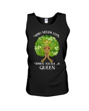 Who Needs Luck Unisex Tank tile