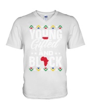 Young Gifted And Black V-Neck T-Shirt tile